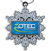 Die Cast Holiday Ornament - Glitter Snowflake